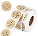 Adorfine 600 Stück Danke Aufkleber 3cm Kraftpapier Geschenkaufkleber Roségold Folie Etiketten Rund Selbstklebend Dankeschön Sticker Thank You Backaufkleber für Geburtstag Hochzeit Briefumschlag