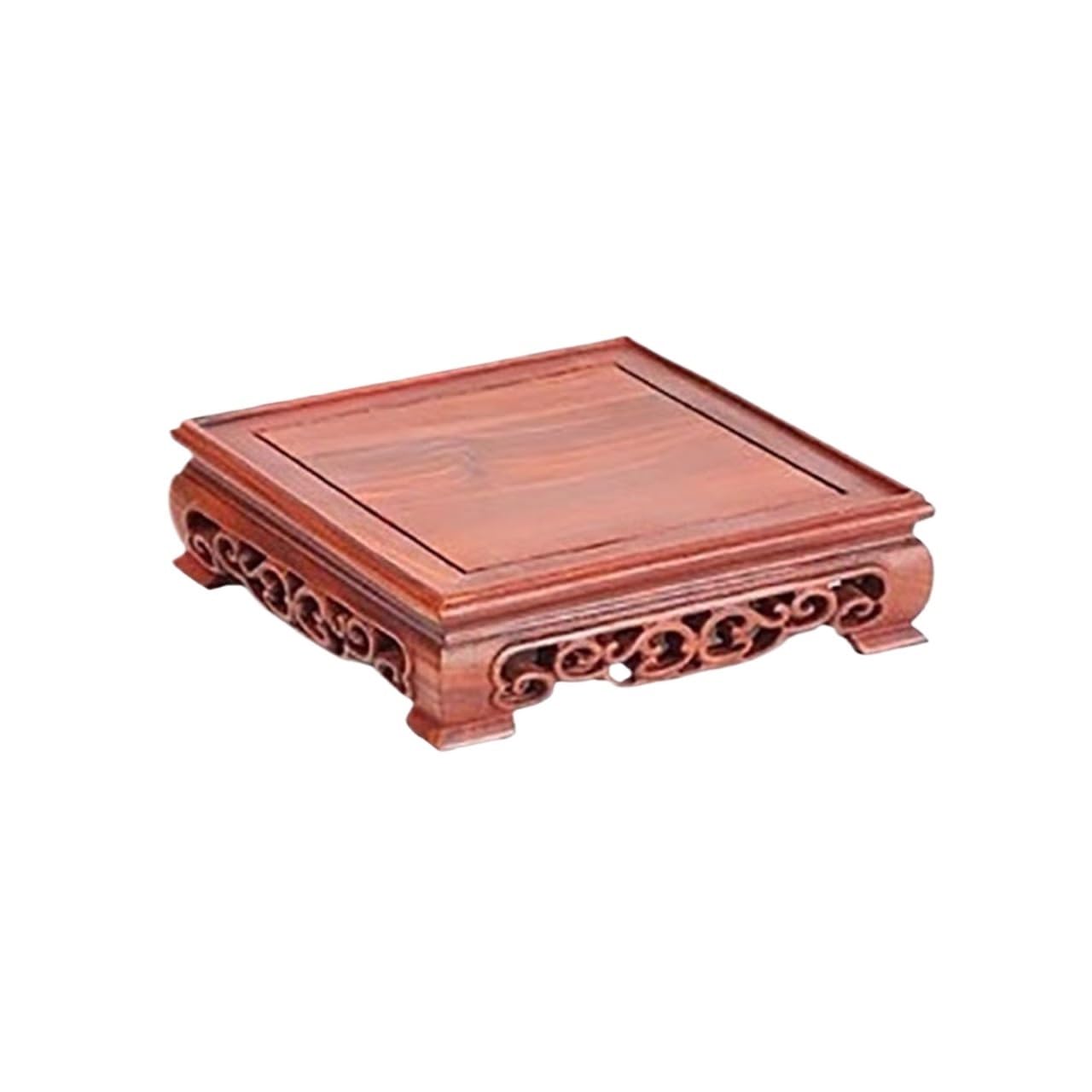 Base de bonsaï en bois de santal rouge, socle carré de qualité artisanale