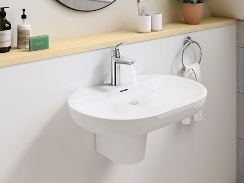 Miniatura 2 de GROHE 23990003 Eurosmart, Grifo de baño de tamaño M de una sola manija de un solo orificio 1.2 GPM, cromado