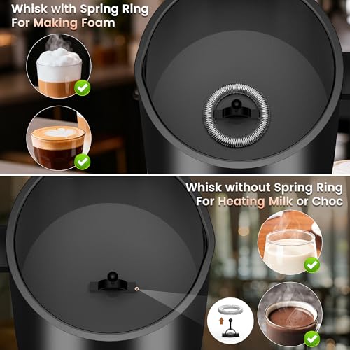 Image of 4-in-1 Electric Milk Frother & Steamer - Automatic Frother Machine, Barista-Style Hot & Cold Foam for Lattes, Cappuccinos, Iced Coffee, Quiet, One-Touch, Easy to Clean