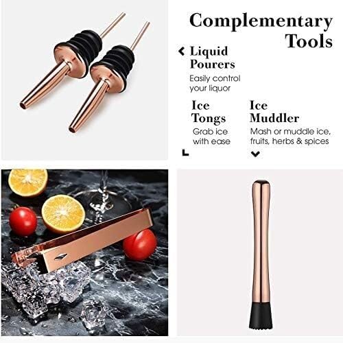 Set de Coctelera 11 Piezas de Acero Inoxidable para Cocktails miniatura 4
