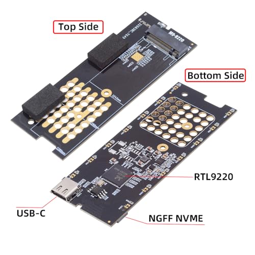 Carcasa adaptadora USB 20Gbps para M.2 NVME SATA 2280/2242/2260 miniatura 7