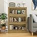 BONITURE Display Cabinet with Acrylic Glass Doors,3-Tiers Curio Cabinet with LED Lighting for Collectibles, Collectibles Toy Organizers Rack & Display Shelf Display Case Storage Cabinet, Nature