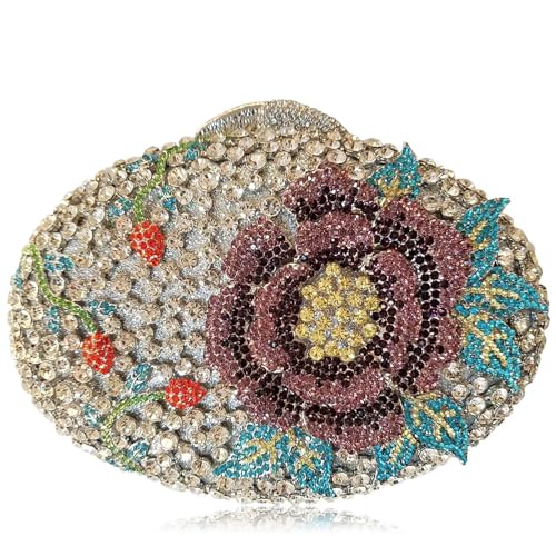 Sac de soirée pochette luxueuse en diamants et cristal pour femmes