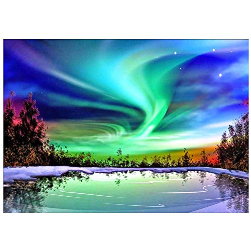 Kit broderie diamant 5D aurore 40x80cm, le cadeau d'image de mosaïque original pour les créatifs