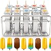 Ethedeal 10PCS Ice Cream Stick Mold, Stainless Steel Pop Popsicle Mold Kitchen Frozen Lolly Mold DIY Ice Cream Maker 10PCS