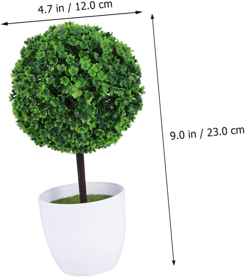 FOMIYES Sturdy Plastic Pots Artificial Topiary Balls for Outdoor Home Office Elegant Decor