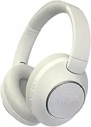 Headset Bluetooth 4 Em 1 Fone De Ouvido Sem Fio Com Microfone Vira Caixa De Som Rádio FM Até 40 Horas De Bateria Branco