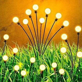 Best Plant Light Decoration Solar 8 LED Firefly bulb Garden decoration light garden,balconey plant decorate waterproof Auto On/Off,Outdoor Swaying Firefly Garden lamp (Warm yellow) (1)-image-15