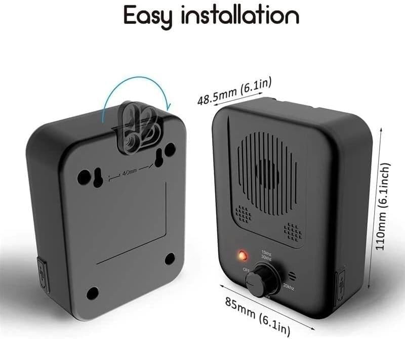 Dispositivo antiladridos para perros, control ultrasónico automático para perros con 4 sensibilidad y frecuencia, 50 pies de largo alcance eficaz para exteriores e interiores