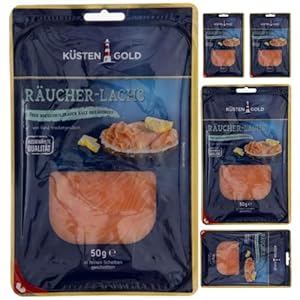 Räucher-Lachs 50 gramm X 5 STÜCK [Frischegarantie]