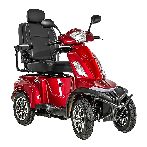Pride Mobility Baja Raptor 2 BA340 Mobility Scooter, Outdoor 4-Wheel Travel Electric Scooter for Adults, 400 lbs. WC, Up to 13 MPH, 15.1 or 21.2 Miles Range Per Charge