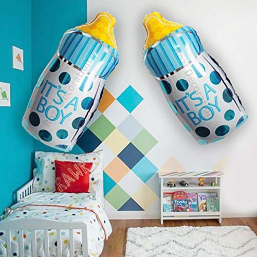 Image of Rozi Decoration Bottle Shape Foil Balloon - Boy Birthday Celebration Party Decor Balloons | Pack of 2-27 inch