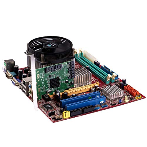 Image of 4 Port SATA III Expansion Card with Low Profile Bracket - 6Gbps SATA 3.0 Controller PCI Express x1 Marvell 9215 for Windows 11 /10 /8 /7 /XP /Vista /Linux