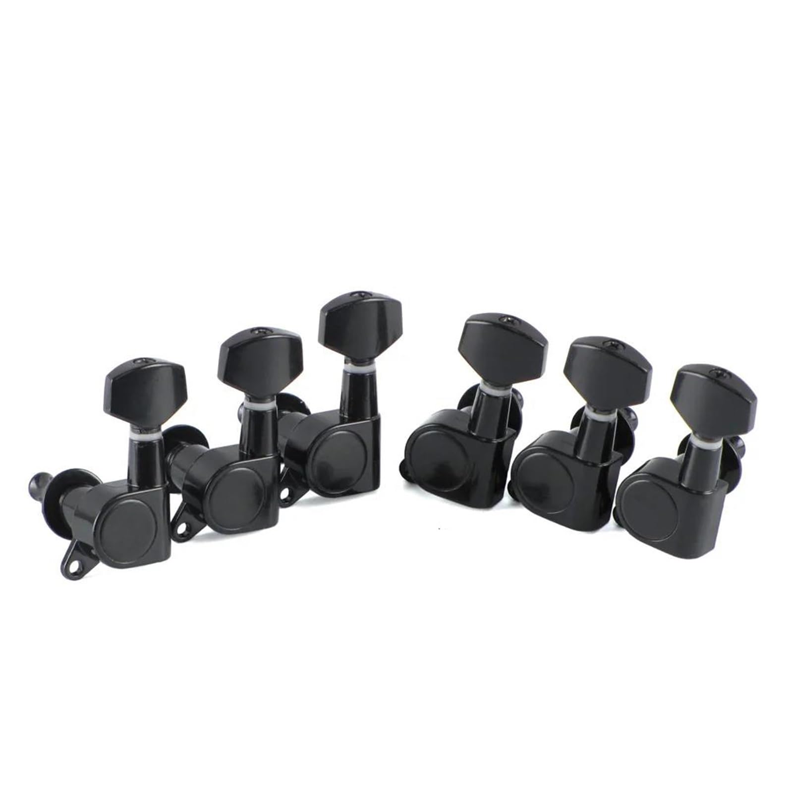 Locking Guitar Tuning Pegs Sechsteiliges Gitarrenstimmgerät-Set Schwarz(3L3R)