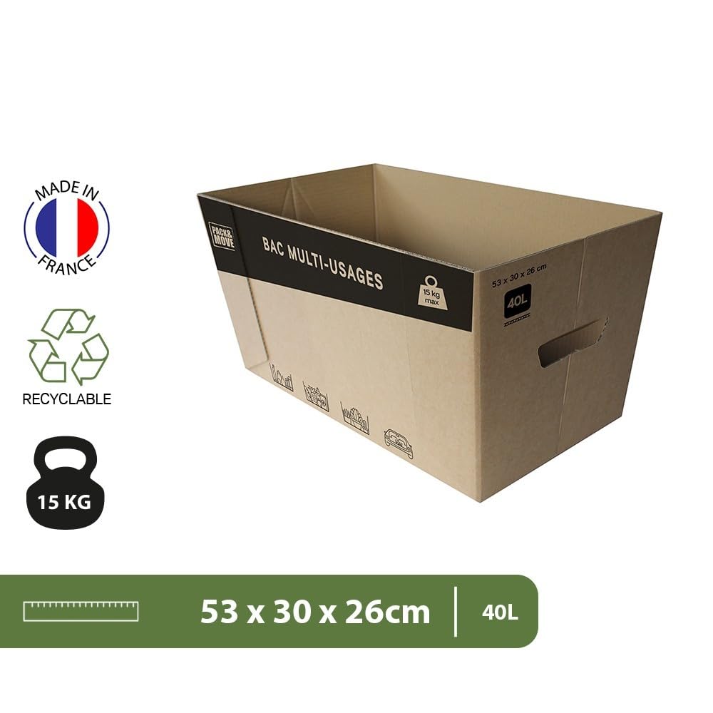 Confezione da 20 scatole di cartone versatili, soluzione di archiviazione e conservazione