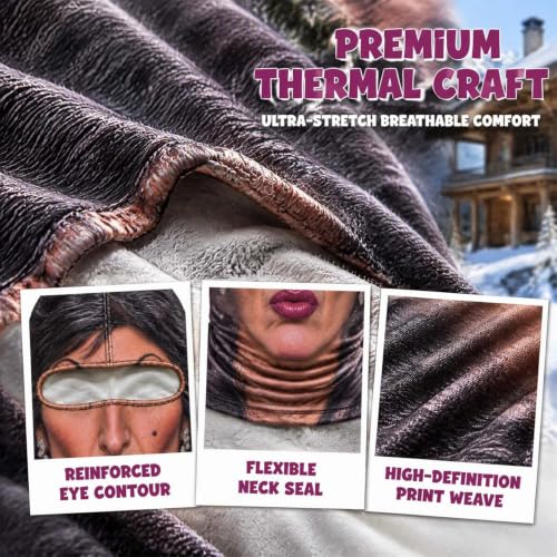 Funny Old Man Ski Mask Balaclava, Realistic Full Face Cover for Men Women - image 3