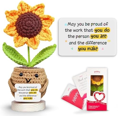 Gossby Handmade Positive Sunflower Crochet - May You Proud of The...