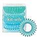 Kitsch Spiral Hair Ties, Coil Hair Ties, Phone Cord Hair Ties, Hair Coils - 4 Pcs, Sea Vibes