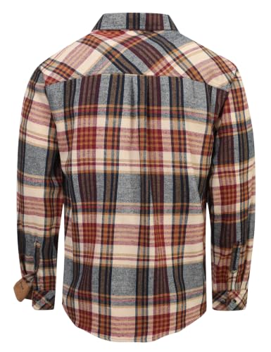 Drazivon Men Button Down Long Sleeve Cotton Flannel Shirt Plaid Classic 3XL - image 3