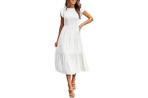 Women's Sexy Casual Tank Dress, Stylish Front Drawstring Summer Beach Spaghetti Strap Sundress