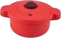 KLKCMS Panela de pressão para micro-ondas, panela pequena com cabo anti-queimaduras, sem fogo, para uso doméstico, com tampa de trava, de sopa multicooker