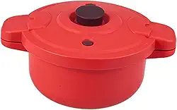Panela de pressão para micro-ondas, panela pequena com cabo anti-queimaduras, sem fogo, para uso doméstico, com tampa de trava, de sopa multicooker