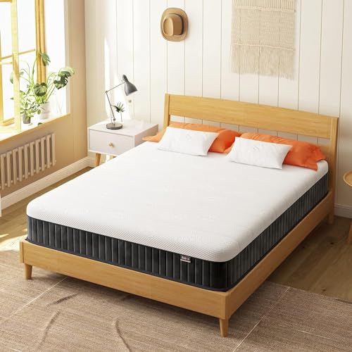 Firm Queen Mattress, 12 Inch Memory Foam Firm Queen Mattress Size with Hybrid Queen Bed Mattress in a Box Pressure Relief &Queen Size Mattress