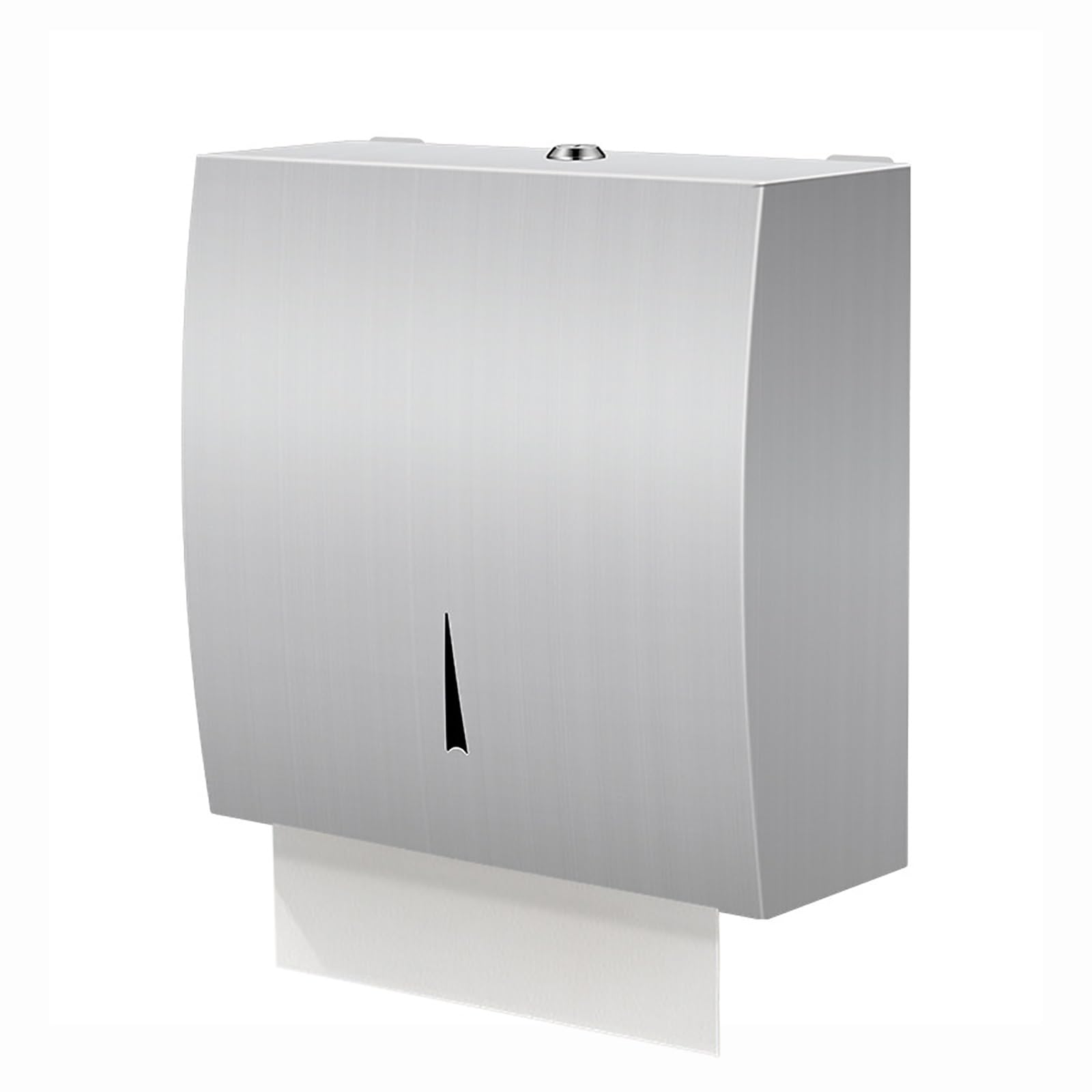 Dispensador Papel Secamanos, Dispensador de Papel de Manos Montaje en Pared, Comercial, Acero Inoxidable(Silver)