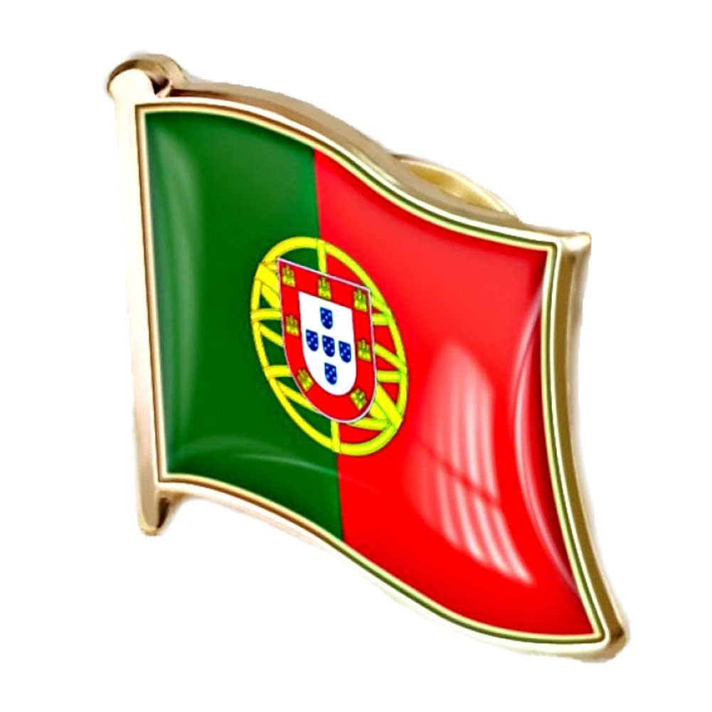 Wudaizhi Portugal Coat Of Arms Of Portuguese Map Flag National Emblem National Flower Brooch Badges Lapel Pins