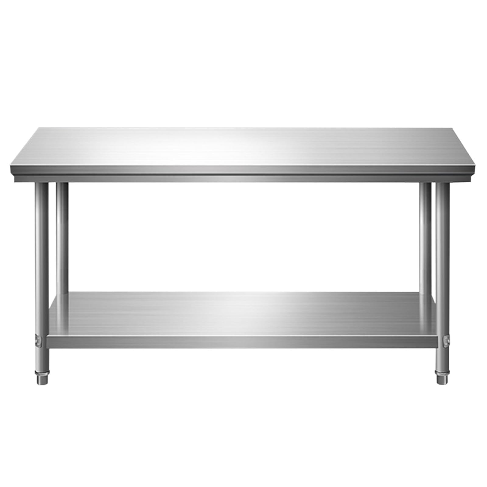 Mesa de preparación de Acero Inoxidable para cocinas comerciales: Mesa de trabajecta para restaurantes, hogares y hoteles. Tamaño: 150 x 60 x 80 cm (71" x 31" x 31") / 59 x 24 x 31 Pulgadas.