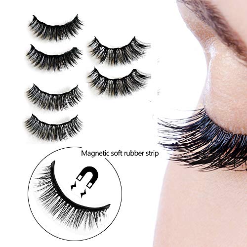 Magnetic Eyelashes with Magnetic Eyeliner Kit，3D No Glue Waterproof Fake Reusable False Eye Lashes（3 Style） - Thumbnail 5