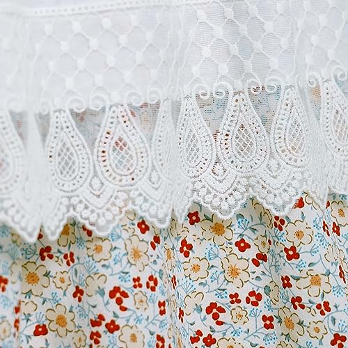 Disfraz completo niña floral estilo pionera colonial miniatura 6