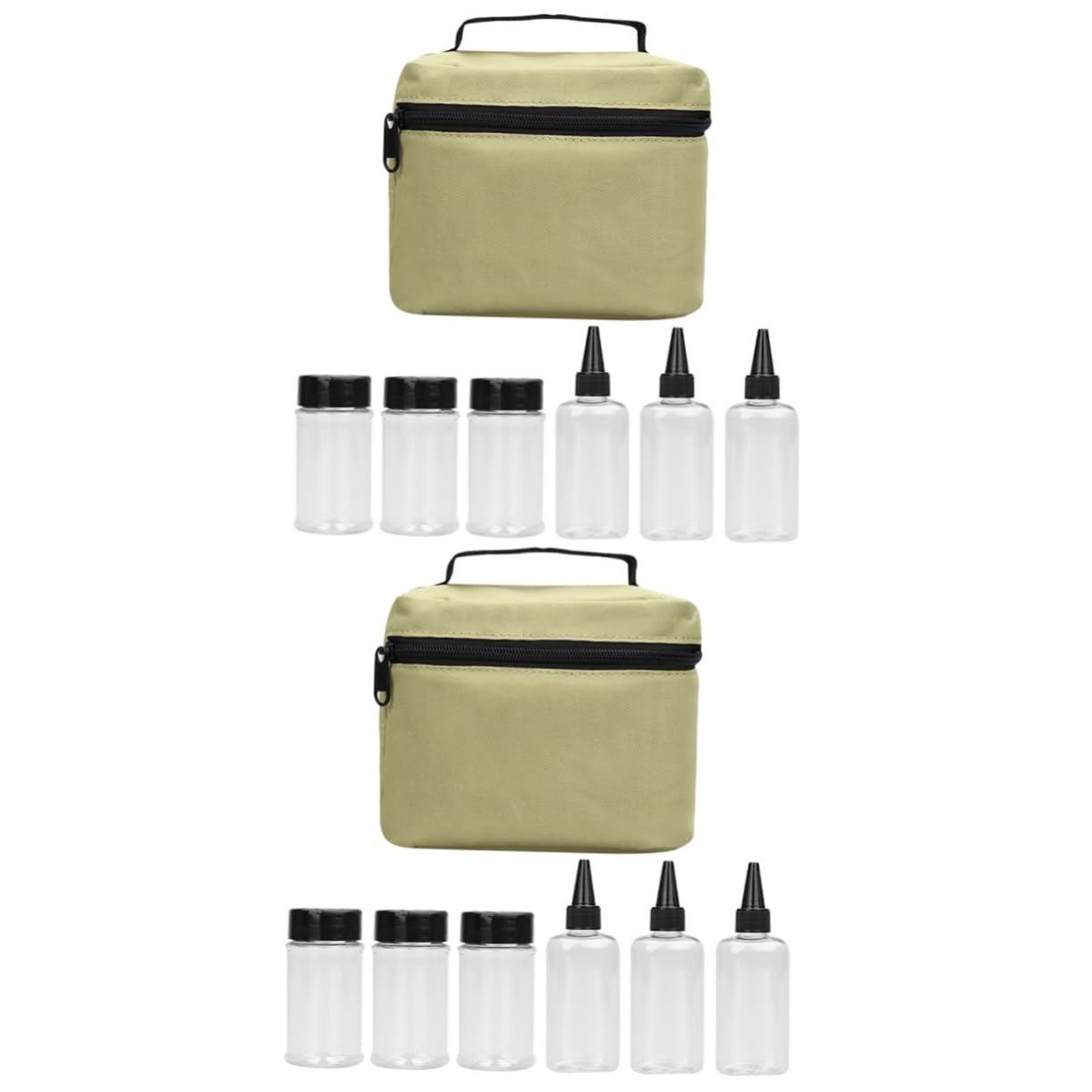 MAGICLULU 2 Juegos De Botellas De Condimentos Bolsa De Almacenamiento Frascos De Pimienta Frascos De Especias Portátiles Para Exprimir Dispensador De Aire Acondicionado Portátil
