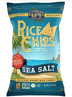 Lundberg, Rice Chips, Sea Salt, 6 oz (170 g)(packs of 3)