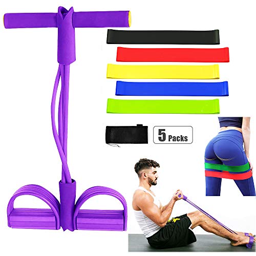 Fochutech Resistance Bands with Pedal Home Exercise Equipment Gym 5 PCS Exercise Loop Bands for Legs Fochutech Resistance Bands with Pedal Home Exercise Equipment Gym 5 PCS Exercise Loop Bands for Legs