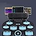 Roll Up Drum Pad Machine Dual Speakers Rechargeable Silicone Hand Rolled Drum Pad with Folding Pedal