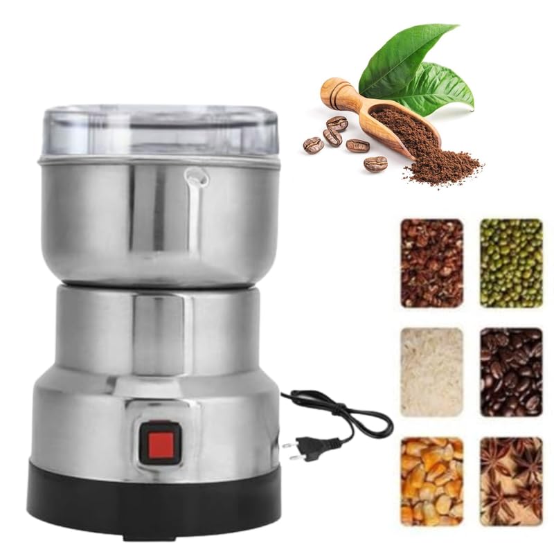 Drumstone 𝟏𝟓-𝐘𝐞𝐚𝐫 𝐖𝐚𝐫𝐫𝐚𝐧𝐭𝐲 Stainless Steel Electric Grinder for Dry Spices, Grains, Coffee Beans | One-Press Compact Grinder for Kitchen, Home Use | Fast & Effortless Grinding Solution-picture-22