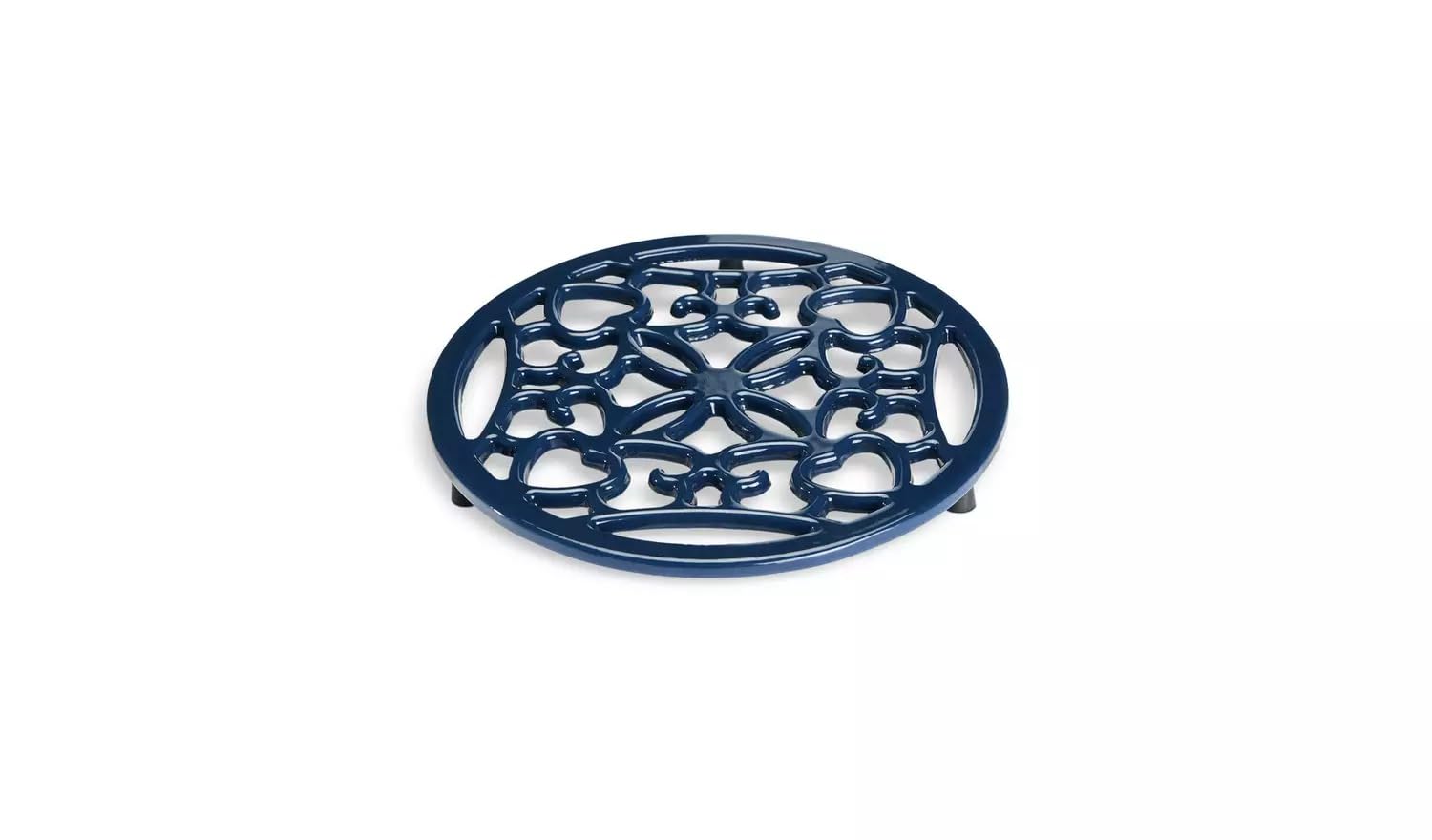 Aidni Navy Cast Iron Trivet For Hot Dishes, Kitchen Table Protection (Navy)