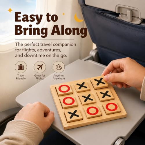 Juego de mesa Pedolini Tic Tac Toe de madera 5.9 in miniatura 6