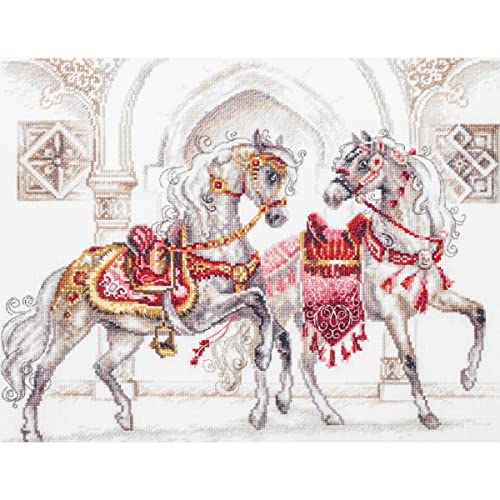 Kit broderie point de croix chevaux royaux Zweigart pour s'évader