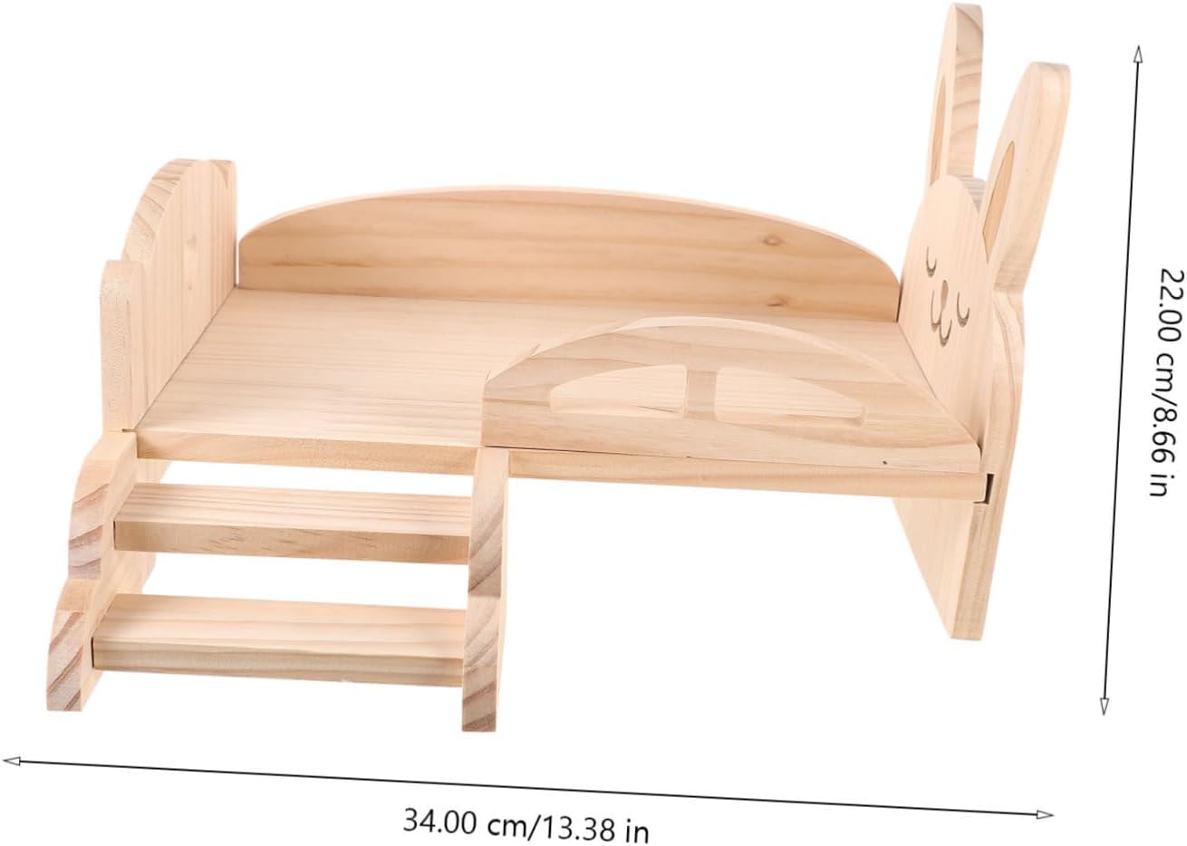 Toyvian Wooden Guinea Pig Bed with Ladder Natural Wooden Platform for Hamsters Squirrels and Rabbits Easy Assembly Sturdy Design for Pet Playgrounds for Small Animal