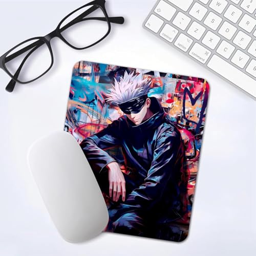 Image of Mouse Pad with Design, 24 x 20 cm, 3mm Thick Rubberised Base Mouse Pad for Computer, PC, Laptop (Anime - 8)
