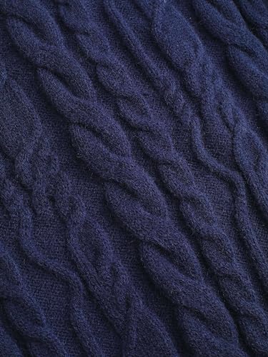 CIDER Cable Knit Round Neckline Long Sleeve Sweater4