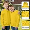 Love My Fashions Boys Hoodie Pullover Sweatshirt Plain top for Children Unisex Hooded Sweater Long Sleeve Top and Jumper for kids Yellow #3