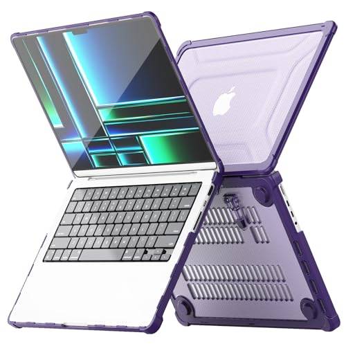Funda MacBook Pro 14 M3 A2992 A2779 A2442 carcasa rígida transparente anti-shock
