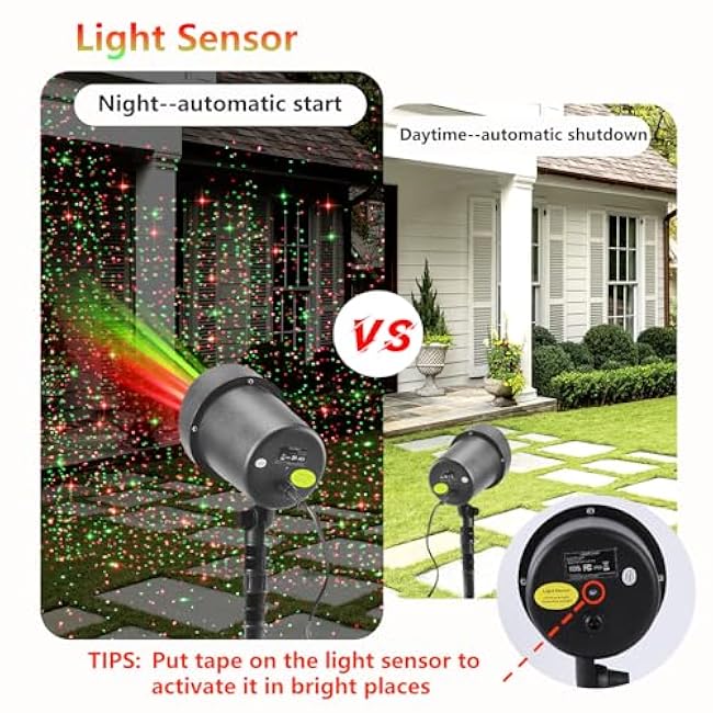 Christmas Laser Motion Christmas Projector Red & Green