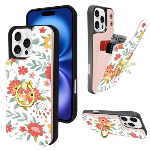 Étui portefeuille iPhone 16 Pro Max premium à double boutons et anti-RFID