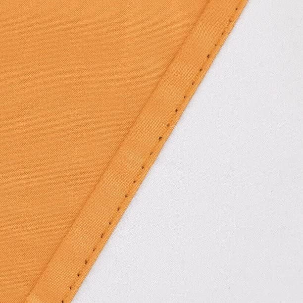 2 Piece 100% Blackout Solid Room Darkening Rod Pocket Window Curtain Panel Pair, 52" Wide x 84" Long, Orange