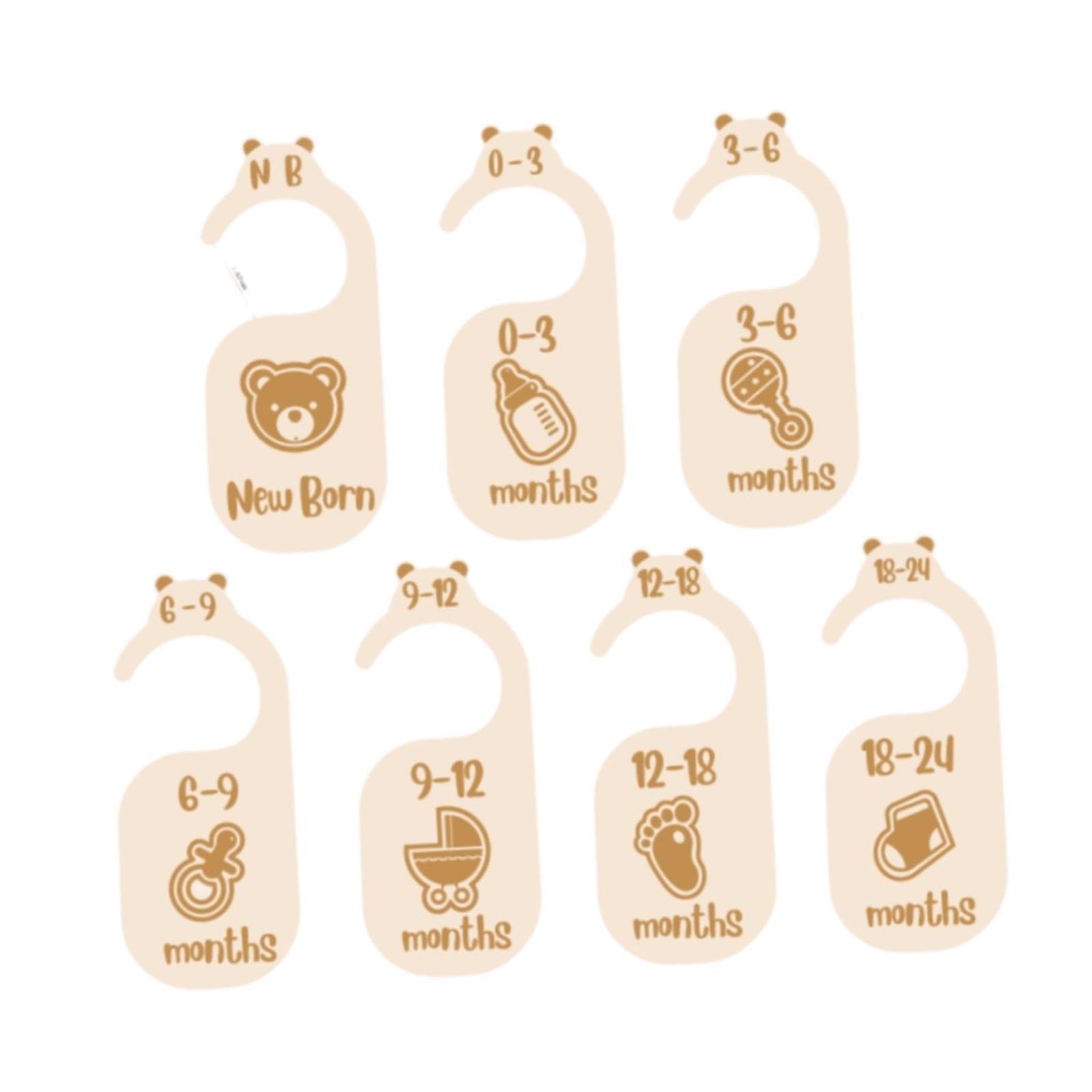 Kalttoy Wooden Baby Closet Dividers for Organizing Clothes and Nursery Decors Organizers From Newborns to 24 Months Baby Closet Dividers
